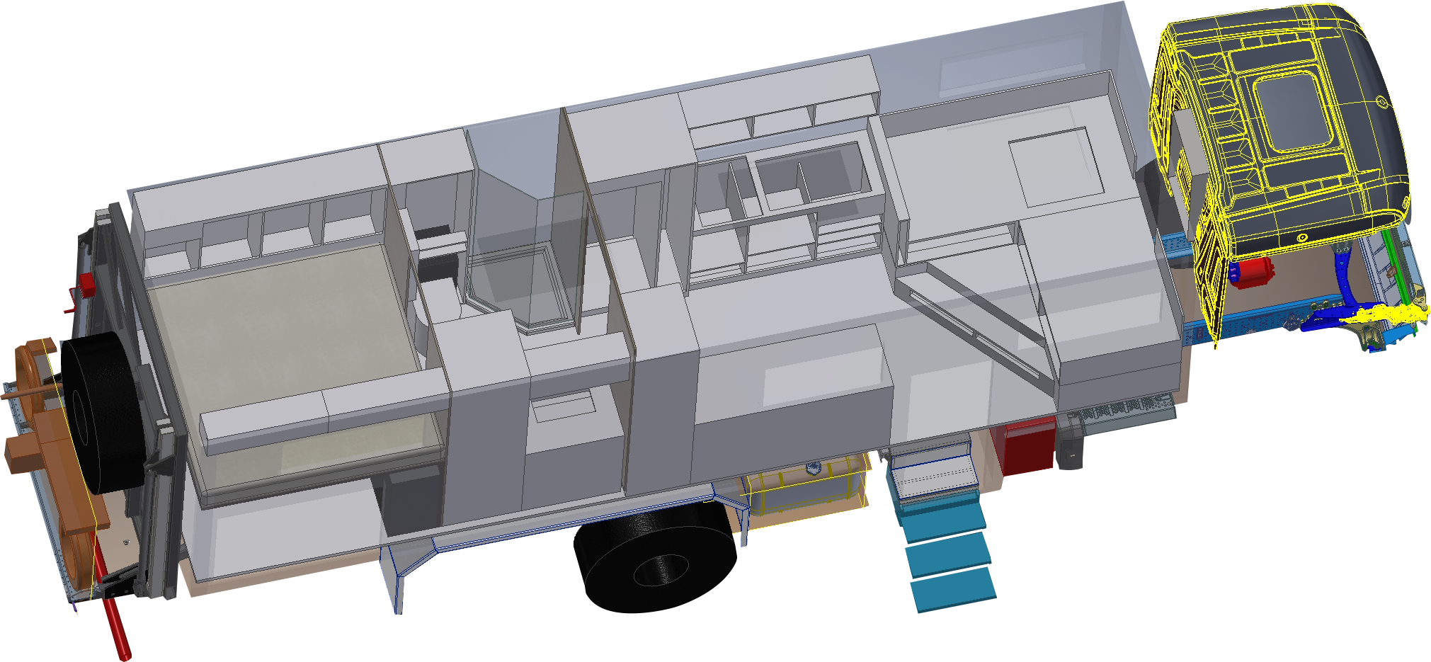 3d-Modell eines Expeditionsfahrzeuges